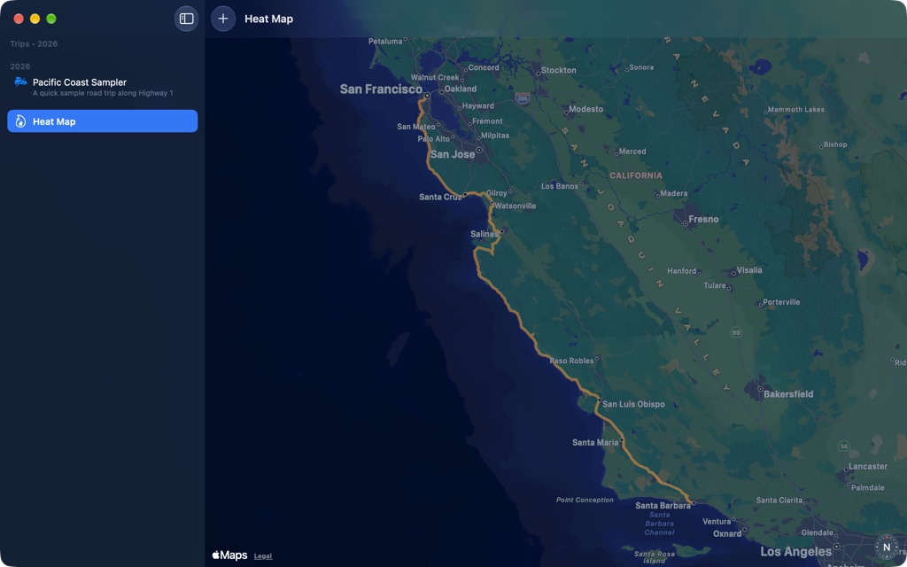 CalTripper on Mac, screenshot 6